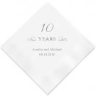 Hvit serviett med sølv skrift - Personlig Serviett thumbnail