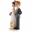 Brudepar med hund – Kakefigur (16 cm) thumbnail