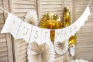 Banner Just Married Hvit thumbnail