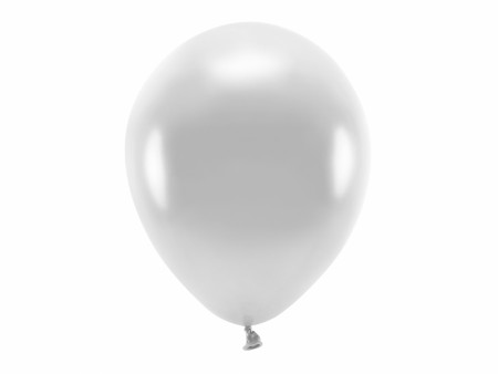 ECO Ballonger 10 Stk, 30cm - Metallisk, Sølv