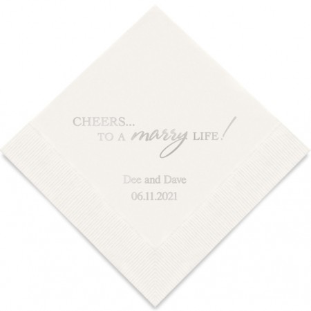 Cheers... To A Marry Life! - Personlige Servietter