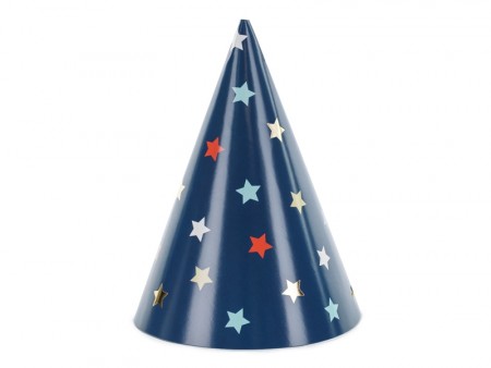 Partyhatt - Stjerner Flymotiv, 6stk