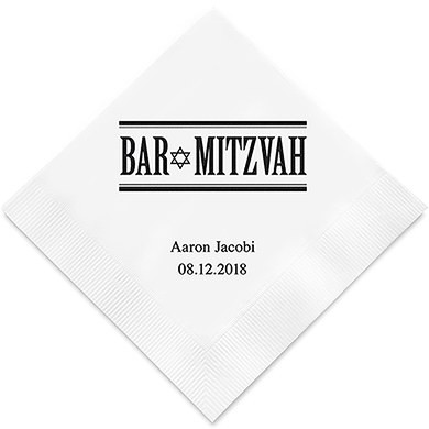 Bar Mitzvah Personlig Serviett