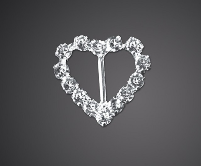 Hjerteformet sølvspenne